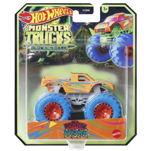 Mattel Hot Wheels Monster Trucks: Glow in The Dark - Podium Crasher (HWC78)