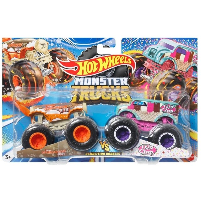 Mattel Hot Wheels Monster Trucks: Demolition Doubles - Carbonator XXL HWFloat VS 1 Bad Scoop (HWN67)