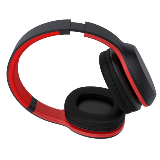 CELEBRAT Bluetooth headphones A18-BKRD, wireless & wired, μαύρο-κόκκινο