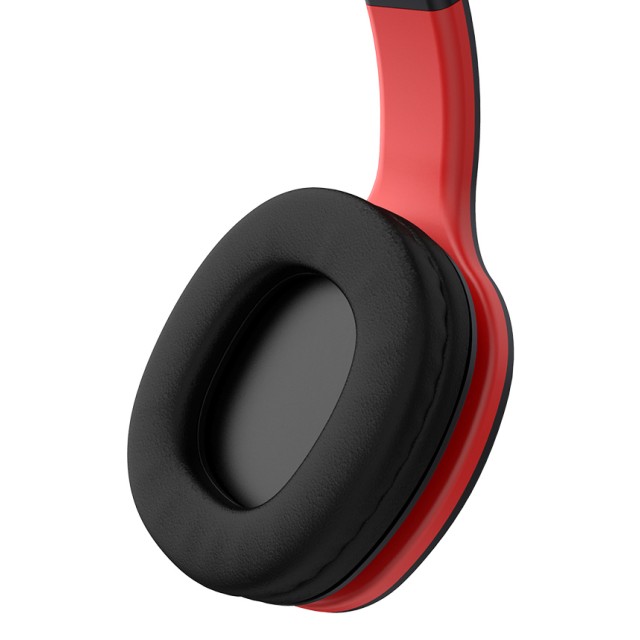 CELEBRAT Bluetooth headphones A18-BKRD, wireless & wired, μαύρο-κόκκινο