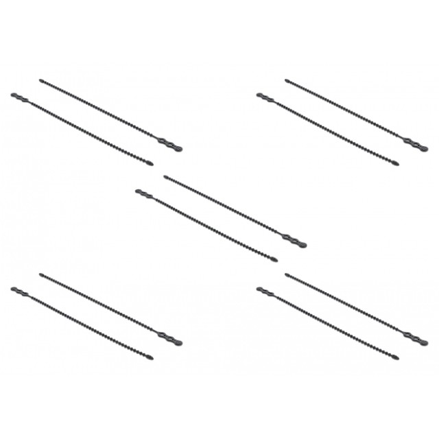 DELOCK reusable δεματικά καλωδίων 18967, 310x4.5mm, μαύρα, 10τμχ