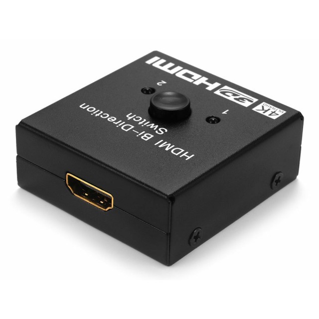 POWERTECH HDMI switch CAB-H112, 2 σε 1, 4K, bidirectional, μαύρο