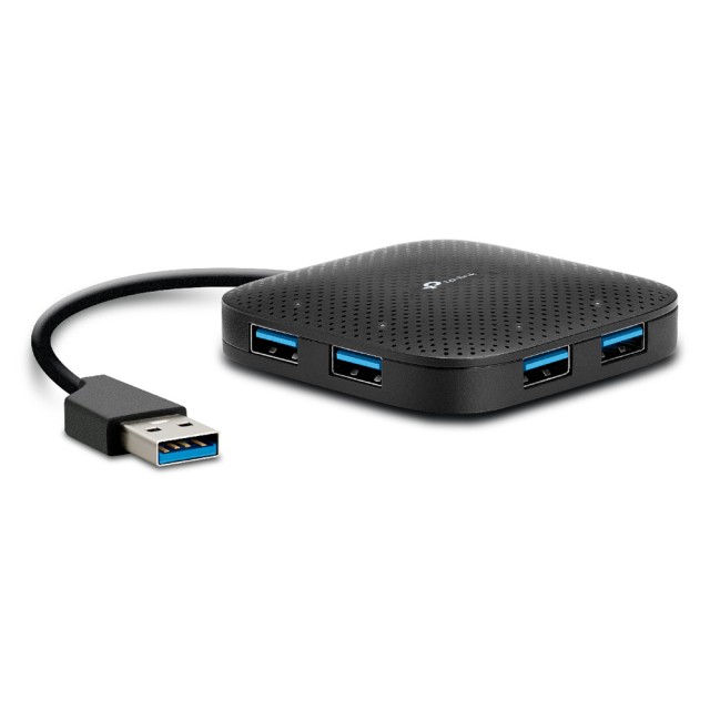 TP-LINK USB hub UH400, 4x θυρών, 5Gbps, USB σύνδεση, μαύρο, Ver. 3.0