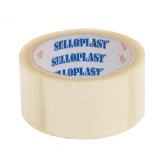 SELLOPLAST Αυτοκόλλητη ταινία SEL-005, διάφανη, 48mm, 60m, 6τμχ