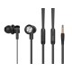 CELEBRAT earphones με μικρόφωνο D9, 3.5mm σύνδεση, Φ10mm, 1.2m, μαύρα