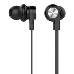 CELEBRAT earphones με μικρόφωνο D9, 3.5mm σύνδεση, Φ10mm, 1.2m, μαύρα