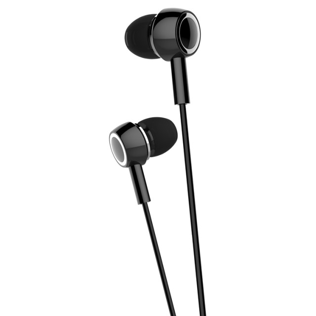 USAMS earphones με μικρόφωνο EP-12, 3.5mm σύνδεση, Φ10mm, 1.2m, μαύρα