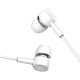 USAMS earphones με μικρόφωνο EP-12, 3.5mm σύνδεση, Φ10mm, 1.2m, λευκά