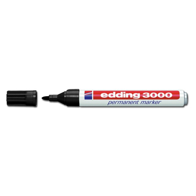 EDDING ανεξίτηλος μαρκαδόρος 3000, 1.5-3mm, επαναγεμιζόμενος, μαύρος