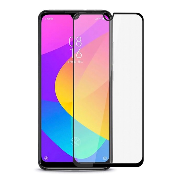 POWERTECH Tempered Glass 5D, Full Glue, Xiaomi Mi A3, μαύρο