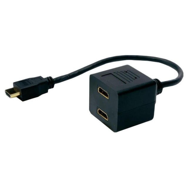 POWERTECH HDMI splitter CAB-H053, 2 σε 1, μαύρο