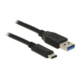 DELOCK USB Καλώδιο από USB 3.1 Type-A σε USB Type-C, Black, 1m