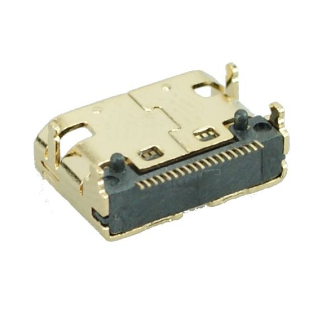 HDMI Connector Mini C TYPE1, Copper, Gold