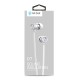 CELEBRAT earphones με μικρόφωνο D7, 3.5mm σύνδεση, Φ10mm, 1.2m, λευκό