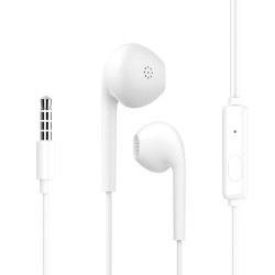 CELEBRAT earphones με μικρόφωνο G12, 3.5mm σύνδεση, Φ14.2mm, 1.2m, λευκό