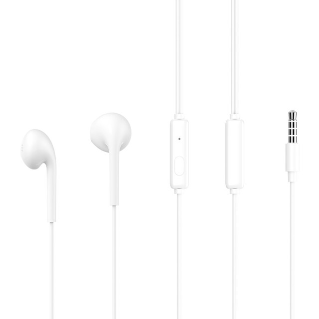 CELEBRAT earphones με μικρόφωνο G12, 3.5mm σύνδεση, Φ14.2mm, 1.2m, λευκό