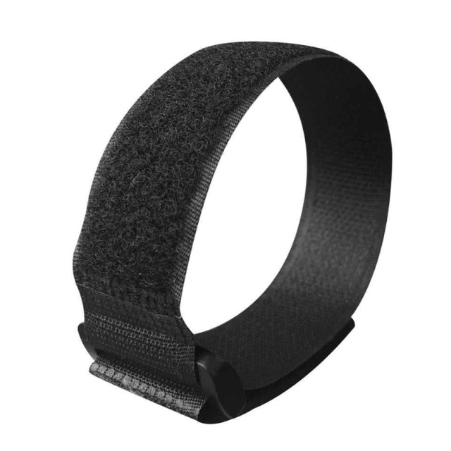 POWERTECH ιμάντας τύπου velcro TIES-026, 45x2cm, μαύρος, 10τμχ