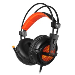 SADES Gaming Headset A6, multiplatform, USB, LED, μαύρα