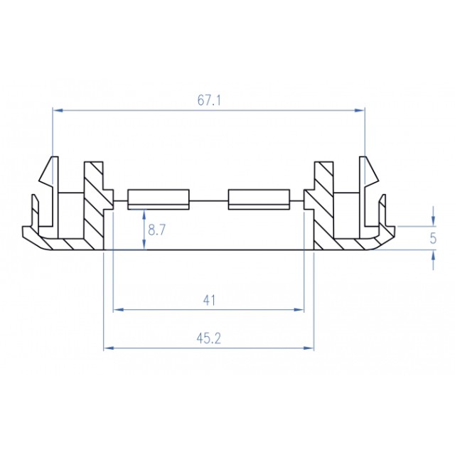 DELOCK module βάση πρίζας Easy 45 81316, 130 x 80 mm, λευκό