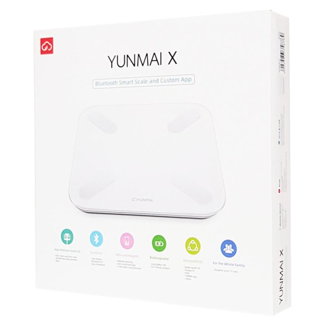 YUNMAI smart ζυγαριά X M1825, 3-180kg, 1000mAh, λευκή