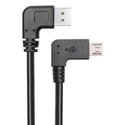 POWERTECH καλώδιο USB σε USB Micro CAB-U133, 90°, Easy USB, 1m, μαύρο