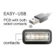 POWERTECH καλώδιο USB σε USB Micro CAB-U133, 90°, Easy USB, 1m, μαύρο