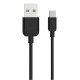 USAMS καλώδιο USB σε Micro USB US-SJ098 U-Turn, 10.5W, 1m, μαύρο