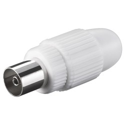 GOOBAY βύσμα coaxial 11501, θηλυκό, λευκό, 10τμχ