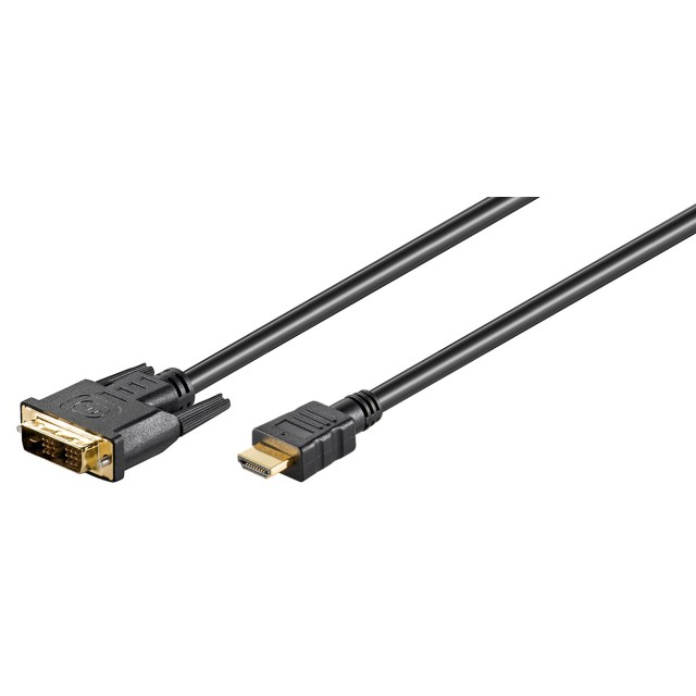 GOOBAY καλώδιο DVI-D σε HDMI 51580, 2m, μαύρο