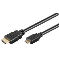 GOOBAY καλώδιο mini HDMI σε HDMI 31931 με Ethernet, 4K/30Hz, 1.5m, μαύρο