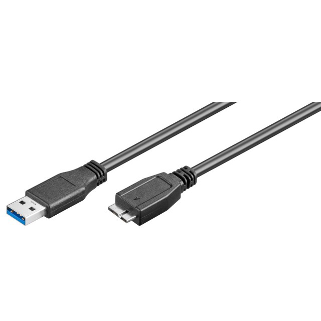 GOOBAY καλώδιο USB 3.0 σε USB 3.0 micro Τype B 95026, 1.8m, μαύρο