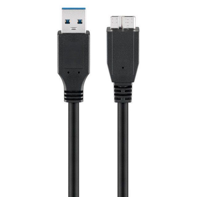 GOOBAY καλώδιο USB 3.0 σε USB 3.0 micro Τype B 95026, 1.8m, μαύρο