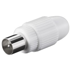 GOOBAY βύσμα coaxial 11500, αρσενικό, λευκό, 10τμχ