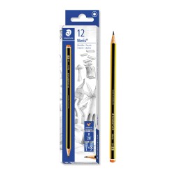 STAEDTLER ξύλινο μολύβι Noris 120-0, εξάγωνο, 2B0, 12τμχ