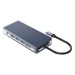 ORICO docking station WB-11P, 11 θυρών, USB-C σύνδεση, 100W PD, 4K, γκρι