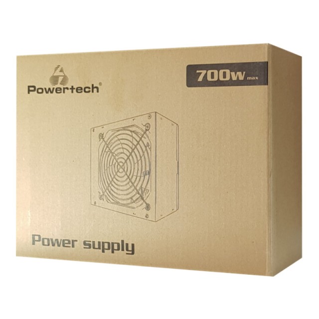 POWERTECH τροφοδοτικό για PC PT-928, 700W, Active PFC, 120mm Fan