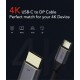 CABLETIME καλώδιο USB-C σε DisplayPort CT-CMDP2, 4K/60Hz, 1.8m, μαύρο