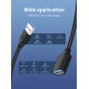 CABLETIME καλώδιο προέκτασης USB CT-AMAFN, 5Gbps, 1m, μαύρο