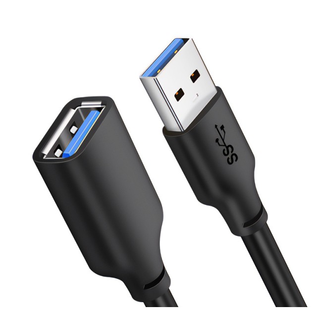 CABLETIME καλώδιο προέκτασης USB CT-AMAFN, 5Gbps, 1m, μαύρο