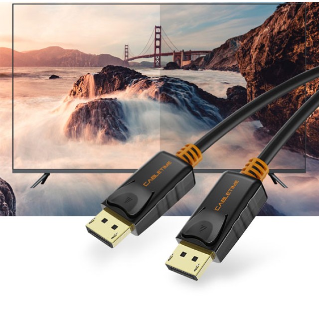 CABLETIME καλώδιο DisplayPort CT-01G, 4K/60Hz, 1m, μαύρο