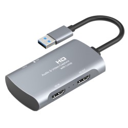 CABLETIME audio & video capture CT-HAVC-AG, HDMI/USB, loop 4K/60Hz, γκρι