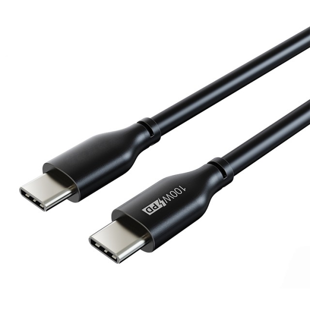 CABLETIME καλώδιο USB-C CT-CM100, 100W PD, 480Mbps, 1m, μαύρο