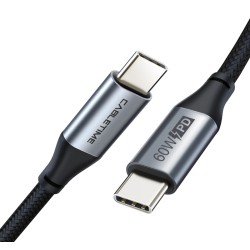 CABLETIME καλώδιο USB-C CMCM60W, 60W PD, 480Mbps, 1m, μαύρο