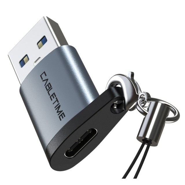 CABLETIME αντάπτορας USB-C σε USB CT-AMCF, 10.5W, 5Gbps, γκρι