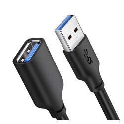 CABLETIME καλώδιο προέκτασης USB CT-AMAFN, 5Gbps, 2m, μαύρο