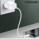 USAMS φορτιστής τοίχου US-CC118, 1x type-C, PD3.0 20W 3A, λευκός