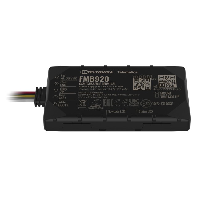 TELTONIKA GPS Tracker αυτοκινήτου FMB920AE5M01, GSM/GPRS/GNSS, Bluetooth TELTONIKA GPS Tracker αυτοκινήτου FMB920AE5M01, GSM/GPRS/GNSS, Bluetooth