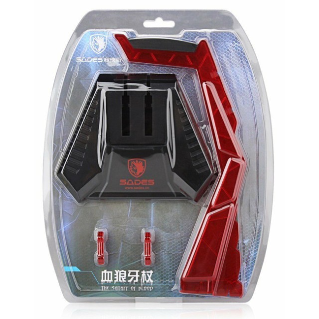 SADES επιτραπέζια βάση ακουστικών Wolfbone, κόκκινη