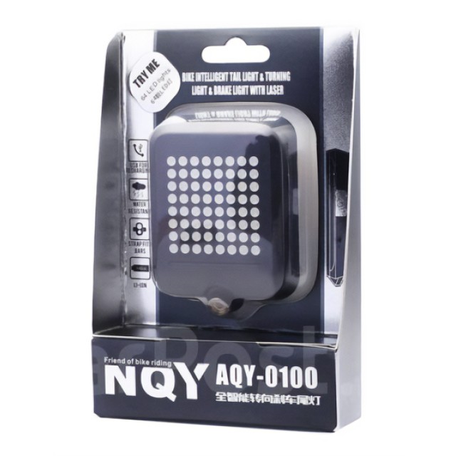 Έξυπνος οπίσθιος φωτισμός ποδηλάτου BIKE-0034, LED, μπαταρία, USB, μαύρο