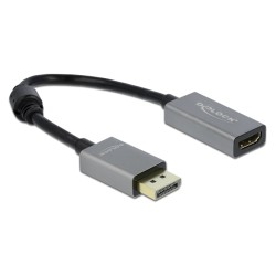 DELOCK αντάπτορας DisplayPort 1.4 σε HDMI 66436, 4K/60Hz, active, γκρι